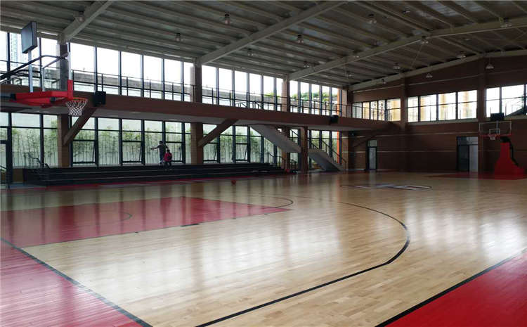 甘肅硬木企口實木運動地板安裝